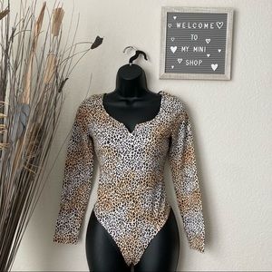 PINK Long Sleeve Rib Bodysuit